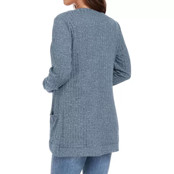 GRECERELLE Womens 2024 Long Sleeve Open Front Casual Lightweight Sweater Cardigan with Pockets