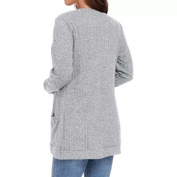 GRECERELLE Womens 2024 Long Sleeve Open Front Casual Lightweight Sweater Cardigan with Pockets