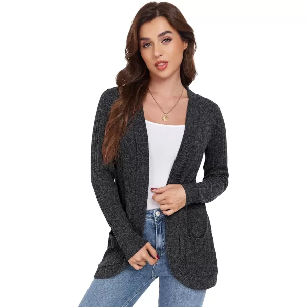 GRECERELLE Womens 2024 Long Sleeve Open Front Casual Lightweight Sweater Cardigan with Pockets