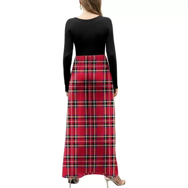 GRECERELLE Womens Maxi Dresses 2024 Long Sleeve V Neck Casual Button Boho Tshirt Long Dress with Pockets