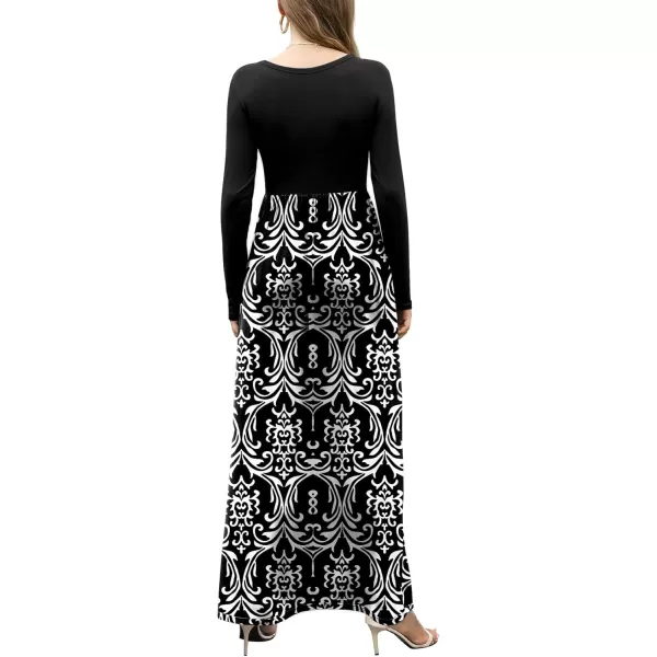 GRECERELLE Womens Maxi Dresses 2024 Long Sleeve V Neck Casual Button Boho Tshirt Long Dress with Pockets