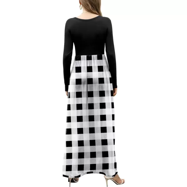 GRECERELLE Womens Maxi Dresses 2024 Long Sleeve V Neck Casual Button Boho Tshirt Long Dress with Pockets