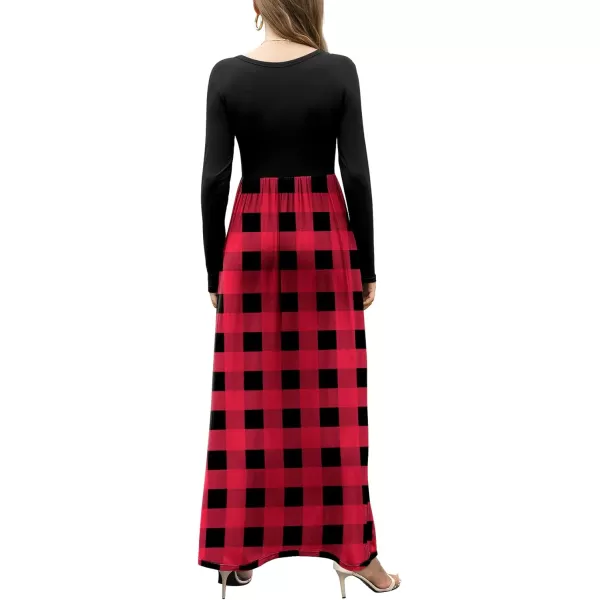 GRECERELLE Womens Maxi Dresses 2024 Long Sleeve V Neck Casual Button Boho Tshirt Long Dress with Pockets