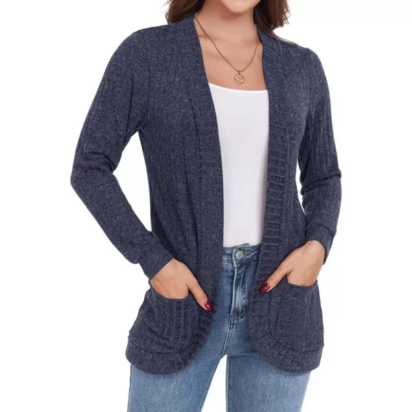 GRECERELLE Womens 2024 Long Sleeve Open Front Casual Lightweight Sweater Cardigan with Pockets