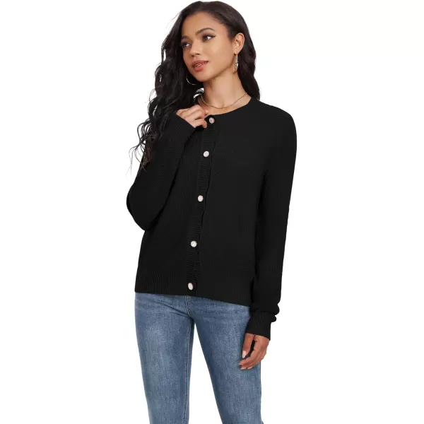GRECERELLE Women Cardigan Sweaters 2024 Open Front Button Down Casual Tweed Outwear Coats Fall Clothes