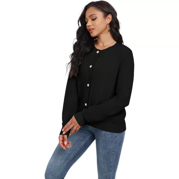 GRECERELLE Women Cardigan Sweaters 2024 Open Front Button Down Casual Tweed Outwear Coats Fall Clothes