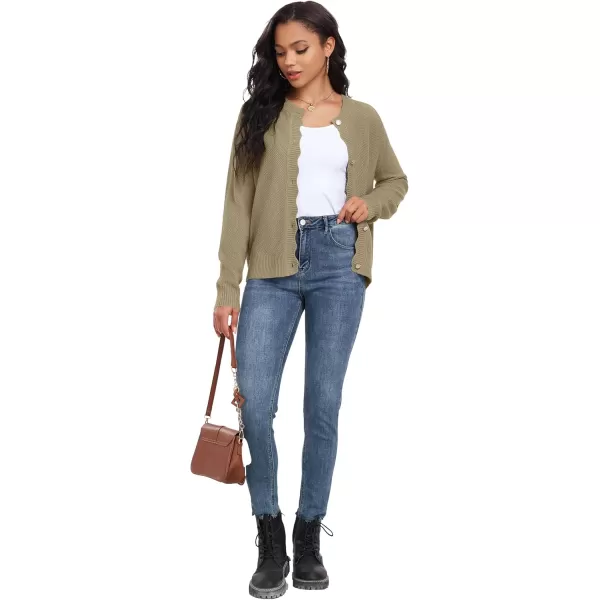 GRECERELLE Women Cardigan Sweaters 2024 Open Front Button Down Casual Tweed Outwear Coats Fall Clothes
