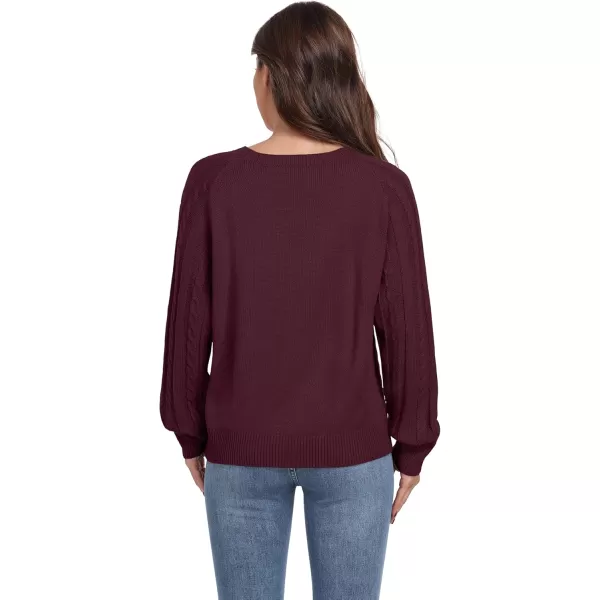 GRECERELLE Women's Sweaters Crewneck Bishop Long Sleeve 2024 Fall Oversized Knit Button Jumper Tops