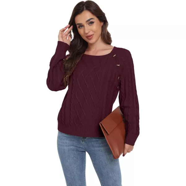 GRECERELLE Women's Sweaters Crewneck Bishop Long Sleeve 2024 Fall Oversized Knit Button Jumper Tops