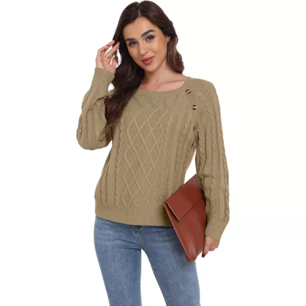 GRECERELLE Women's Sweaters Crewneck Bishop Long Sleeve 2024 Fall Oversized Knit Button Jumper Tops