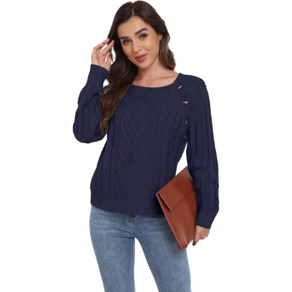 GRECERELLE Women's Sweaters Crewneck Bishop Long Sleeve 2024 Fall Oversized Knit Button Jumper Tops