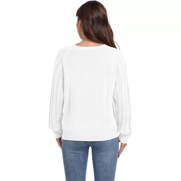 GRECERELLE Women's Sweaters Crewneck Bishop Long Sleeve 2024 Fall Oversized Knit Button Jumper Tops
