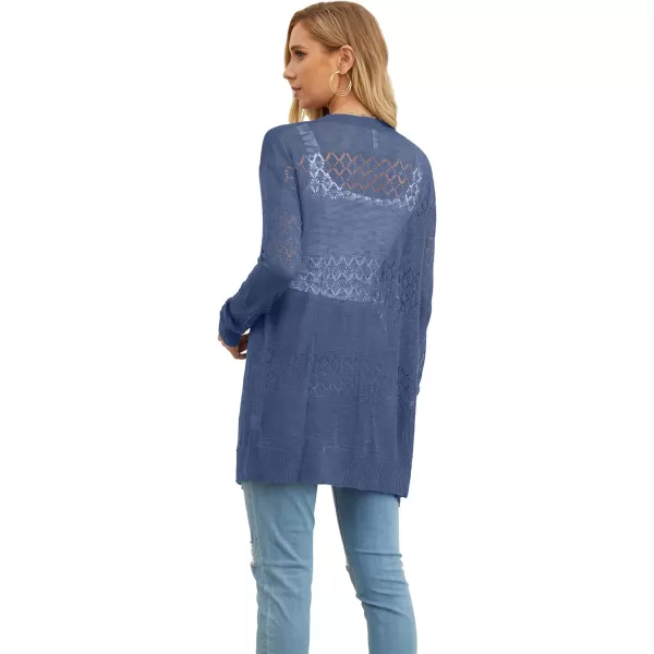 GRECERELLE Women Cardigan Sweaters Lightweight Crochet Long Sleeve Loose Soft Drape Open Front Cardigans Boho Beach Coverups