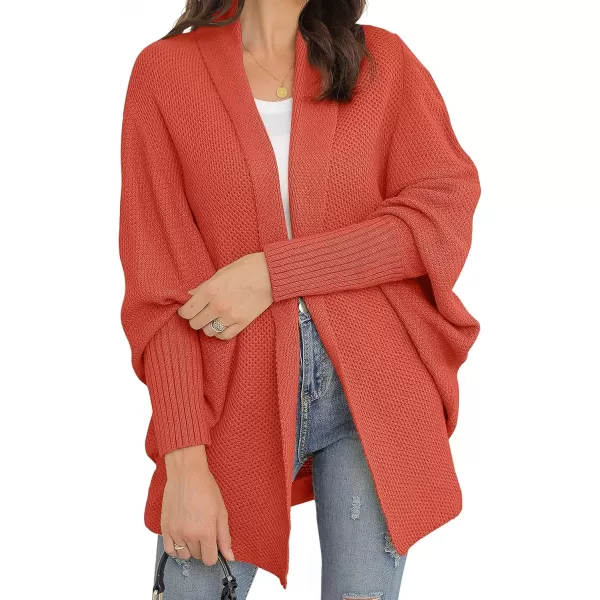 GRECERELLE Women's Kimono Batwing Cable Open Front Knitted Slouchy Oversized Wrap Cardigan Sweater Outwear Coat