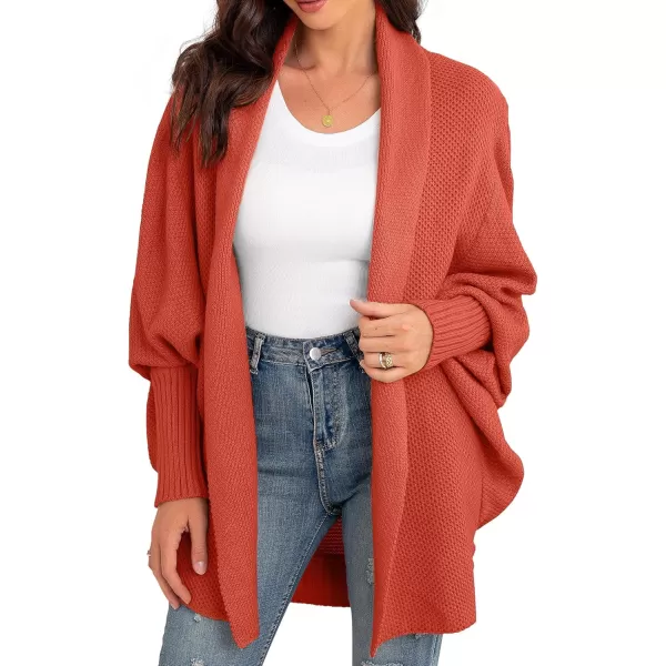 GRECERELLE Women's Kimono Batwing Cable Open Front Knitted Slouchy Oversized Wrap Cardigan Sweater Outwear Coat