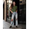 imageGRECERELLE Women 2025 Cap Sleeve Tops Summer Casual Tee Shirt Loose Crew Neck Basic Tank Trendy Work Vacation Outfits S2XLArmy Green