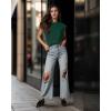 imageGRECERELLE Women 2025 Cap Sleeve Tops Summer Casual Tee Shirt Loose Crew Neck Basic Tank Trendy Work Vacation Outfits S2XLDark Green