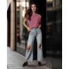 imageGRECERELLE Women 2025 Cap Sleeve Tops Summer Casual Tee Shirt Loose Crew Neck Basic Tank Trendy Work Vacation Outfits S2XLMauve