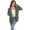 imageGRECERELLE Womens 2024 Long Sleeve Lightweight Open Front Casual Cardigan Sweaters Outerwear with PocketsArmy Green