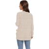 imageGRECERELLE Womens 2024 Long Sleeve Lightweight Open Front Casual Cardigan Sweaters Outerwear with PocketsBeige