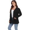 imageGRECERELLE Womens 2024 Long Sleeve Lightweight Open Front Casual Cardigan Sweaters Outerwear with PocketsBlack