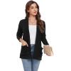 imageGRECERELLE Womens 2024 Long Sleeve Lightweight Open Front Casual Cardigan Sweaters Outerwear with PocketsBlack