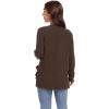 imageGRECERELLE Womens 2024 Long Sleeve Lightweight Open Front Casual Cardigan Sweaters Outerwear with PocketsBrown