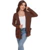 imageGRECERELLE Womens 2024 Long Sleeve Lightweight Open Front Casual Cardigan Sweaters Outerwear with PocketsCaramel