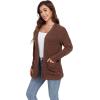 imageGRECERELLE Womens 2024 Long Sleeve Lightweight Open Front Casual Cardigan Sweaters Outerwear with PocketsCaramel