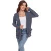imageGRECERELLE Womens 2024 Long Sleeve Lightweight Open Front Casual Cardigan Sweaters Outerwear with PocketsDark Gray