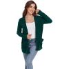 imageGRECERELLE Womens 2024 Long Sleeve Lightweight Open Front Casual Cardigan Sweaters Outerwear with PocketsDark Green