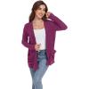 imageGRECERELLE Womens 2024 Long Sleeve Lightweight Open Front Casual Cardigan Sweaters Outerwear with PocketsHot Pink