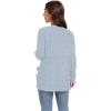 imageGRECERELLE Womens 2024 Long Sleeve Lightweight Open Front Casual Cardigan Sweaters Outerwear with PocketsLight Blue