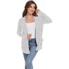 imageGRECERELLE Womens 2024 Long Sleeve Lightweight Open Front Casual Cardigan Sweaters Outerwear with PocketsLight Gray