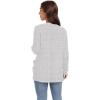 imageGRECERELLE Womens 2024 Long Sleeve Lightweight Open Front Casual Cardigan Sweaters Outerwear with PocketsLight Gray