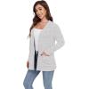 imageGRECERELLE Womens 2024 Long Sleeve Lightweight Open Front Casual Cardigan Sweaters Outerwear with PocketsLight Gray