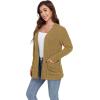 imageGRECERELLE Womens 2024 Long Sleeve Lightweight Open Front Casual Cardigan Sweaters Outerwear with PocketsMustard Yellow
