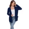 imageGRECERELLE Womens 2024 Long Sleeve Lightweight Open Front Casual Cardigan Sweaters Outerwear with PocketsNavy Blue