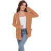 imageGRECERELLE Womens 2024 Long Sleeve Lightweight Open Front Casual Cardigan Sweaters Outerwear with PocketsOrange