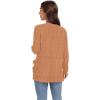 imageGRECERELLE Womens 2024 Long Sleeve Lightweight Open Front Casual Cardigan Sweaters Outerwear with PocketsOrange