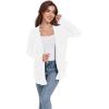 imageGRECERELLE Womens 2024 Long Sleeve Lightweight Open Front Casual Cardigan Sweaters Outerwear with PocketsWhite