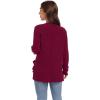 imageGRECERELLE Womens 2024 Long Sleeve Lightweight Open Front Casual Cardigan Sweaters Outerwear with PocketsWine Red