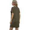 imageGRECERELLE Womens Summer Short Sleeve Tee Shirt Dress Crew Neck Casual Mini Sundress with PocketsArmy Green