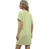 imageGRECERELLE Womens Summer Short Sleeve Tee Shirt Dress Crew Neck Casual Mini Sundress with PocketsAvocado Green