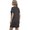 imageGRECERELLE Womens Summer Short Sleeve Tee Shirt Dress Crew Neck Casual Mini Sundress with PocketsDark Gray