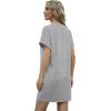 imageGRECERELLE Womens Summer Short Sleeve Tee Shirt Dress Crew Neck Casual Mini Sundress with PocketsHeather Grey
