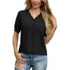 imageGRECERELLE Womens 2025 Short Sleeve Summer Sweater Tops Casual Button Down Knit CardiganBlack