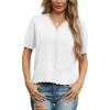 imageGRECERELLE Womens 2025 Short Sleeve Summer Sweater Tops Casual Button Down Knit CardiganWhite