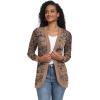imageGRECERELLE Womens Long Sleeve Open Front Cardigan Casual VNeck Curved Hem Ribbed Knit Sweater Outerwear with PocketsCosmos Khaki