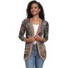 imageGRECERELLE Womens Long Sleeve Open Front Cardigan Casual VNeck Curved Hem Ribbed Knit Sweater Outerwear with PocketsNavy Blue Daffodil
